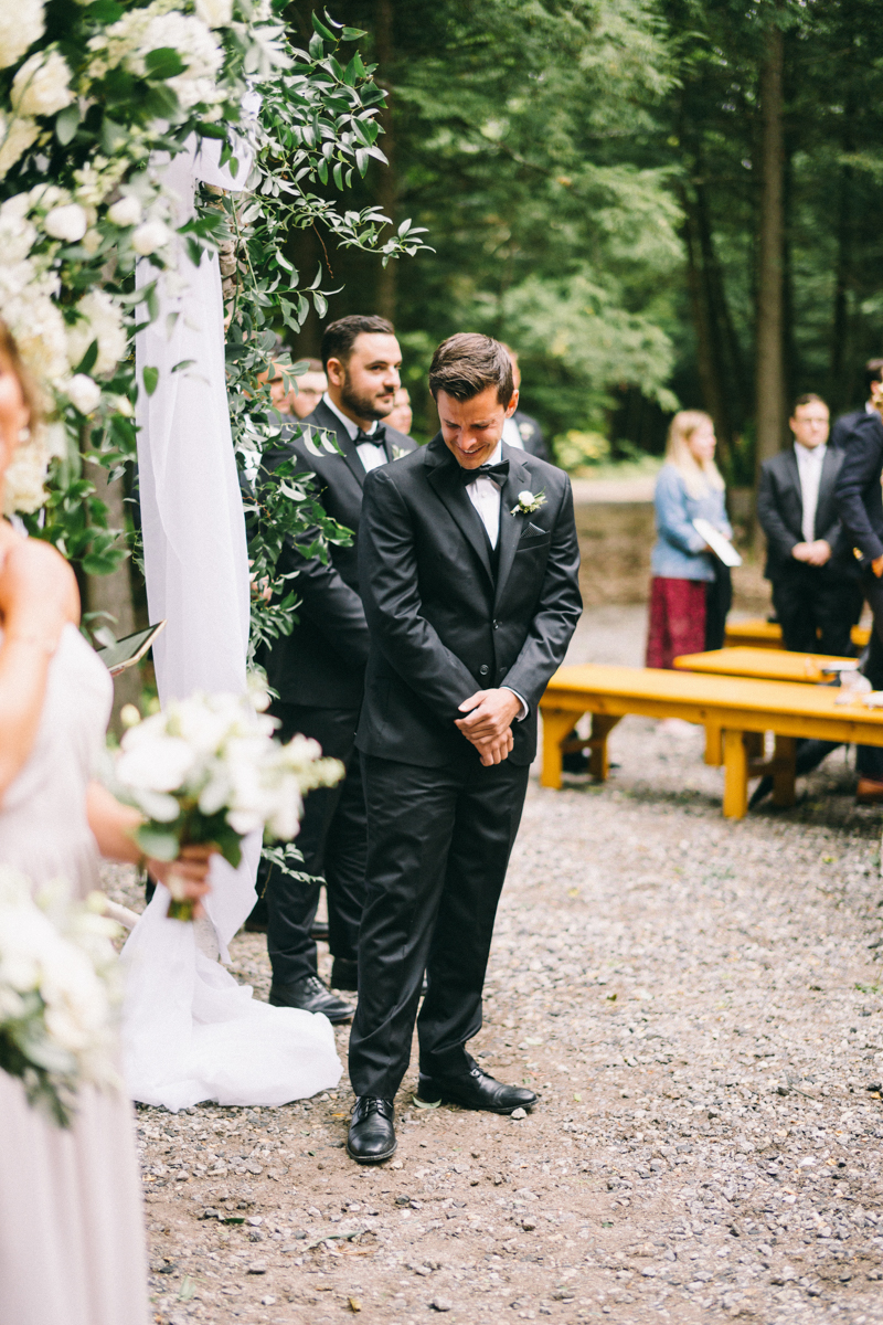 foggy maine wedding in the mountains