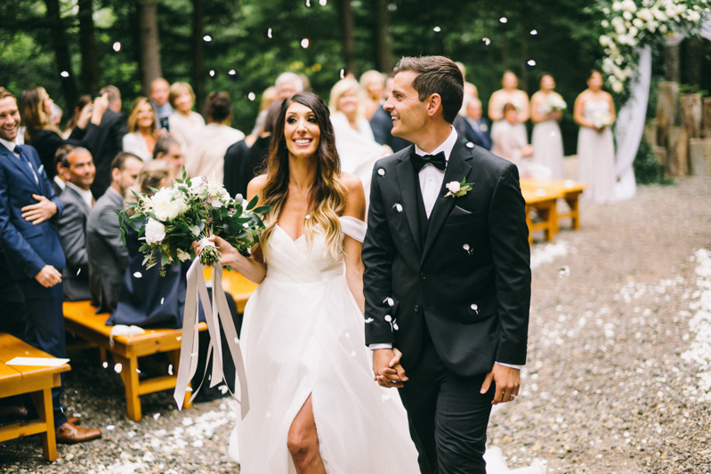 foggy maine wedding in the mountains