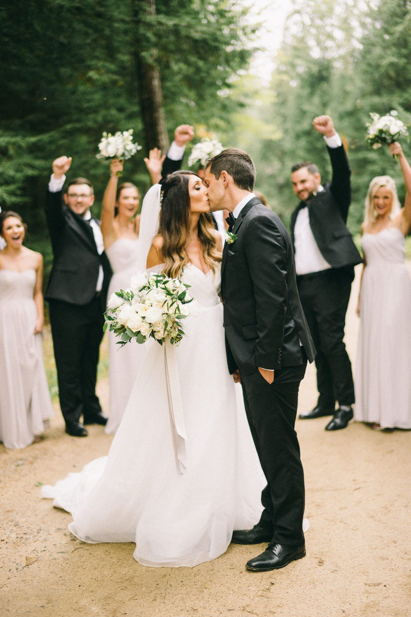 foggy maine wedding in the mountains