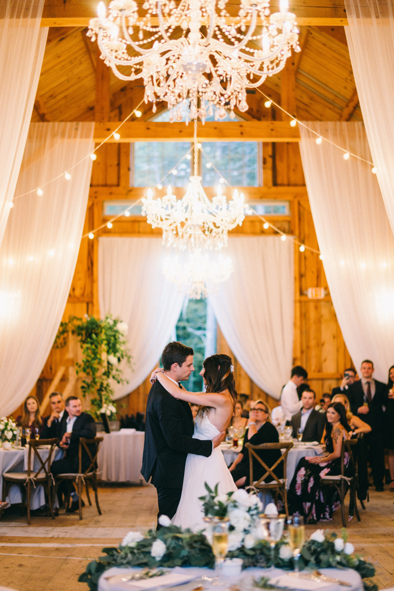 foggy maine wedding in the mountains