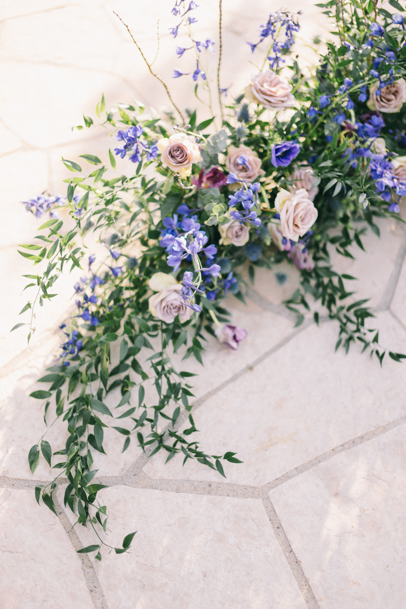 purple pink green flowers