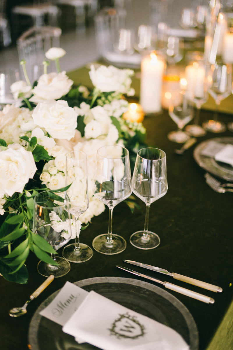 green and white luxury wedding tablescapes scottsdale arizona