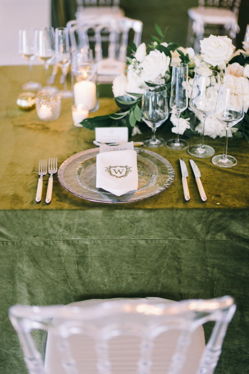 green and white elegant wedding el chorro scottsdale