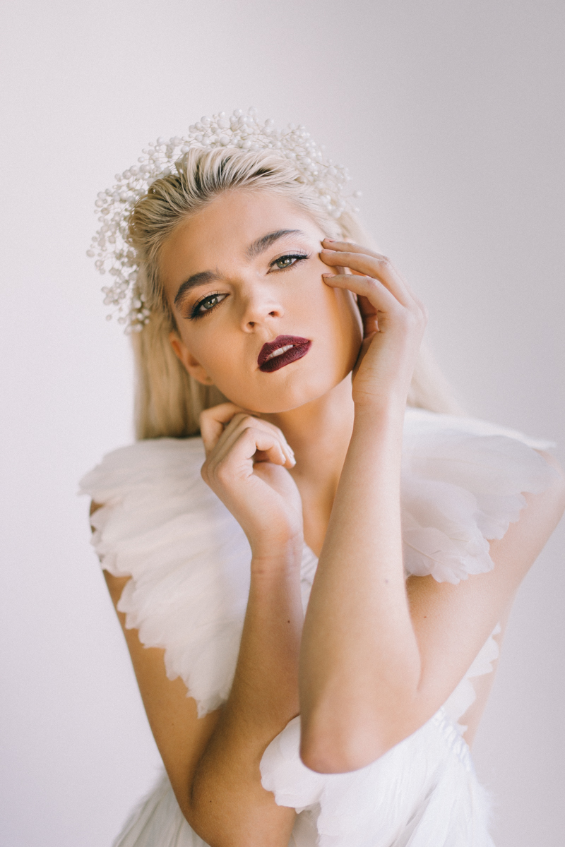 feather bridal editorial