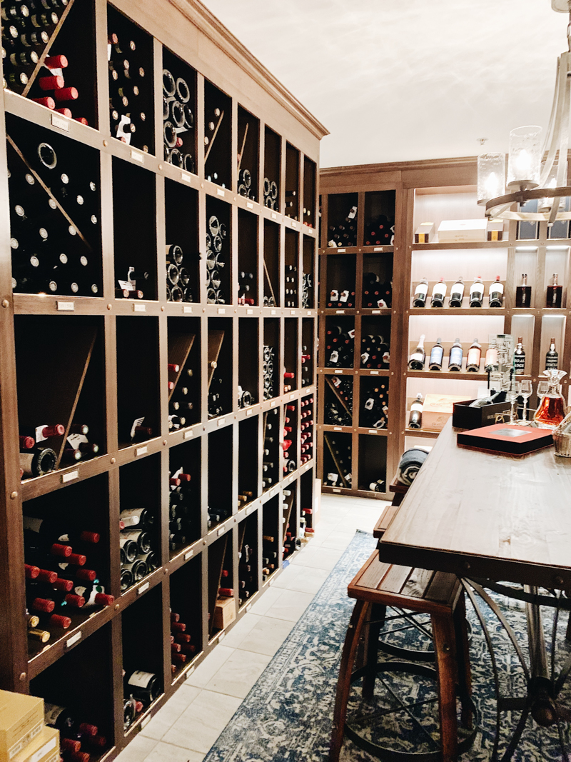 wine cellar at wrigley mansion in phoenix arizona