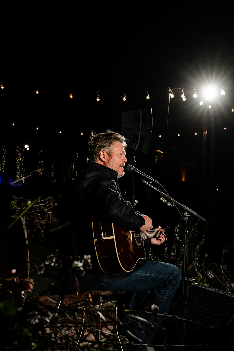 blake shelton singing at private concert