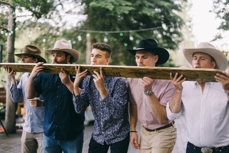 shotski wedding party yellowstone club big skye montana