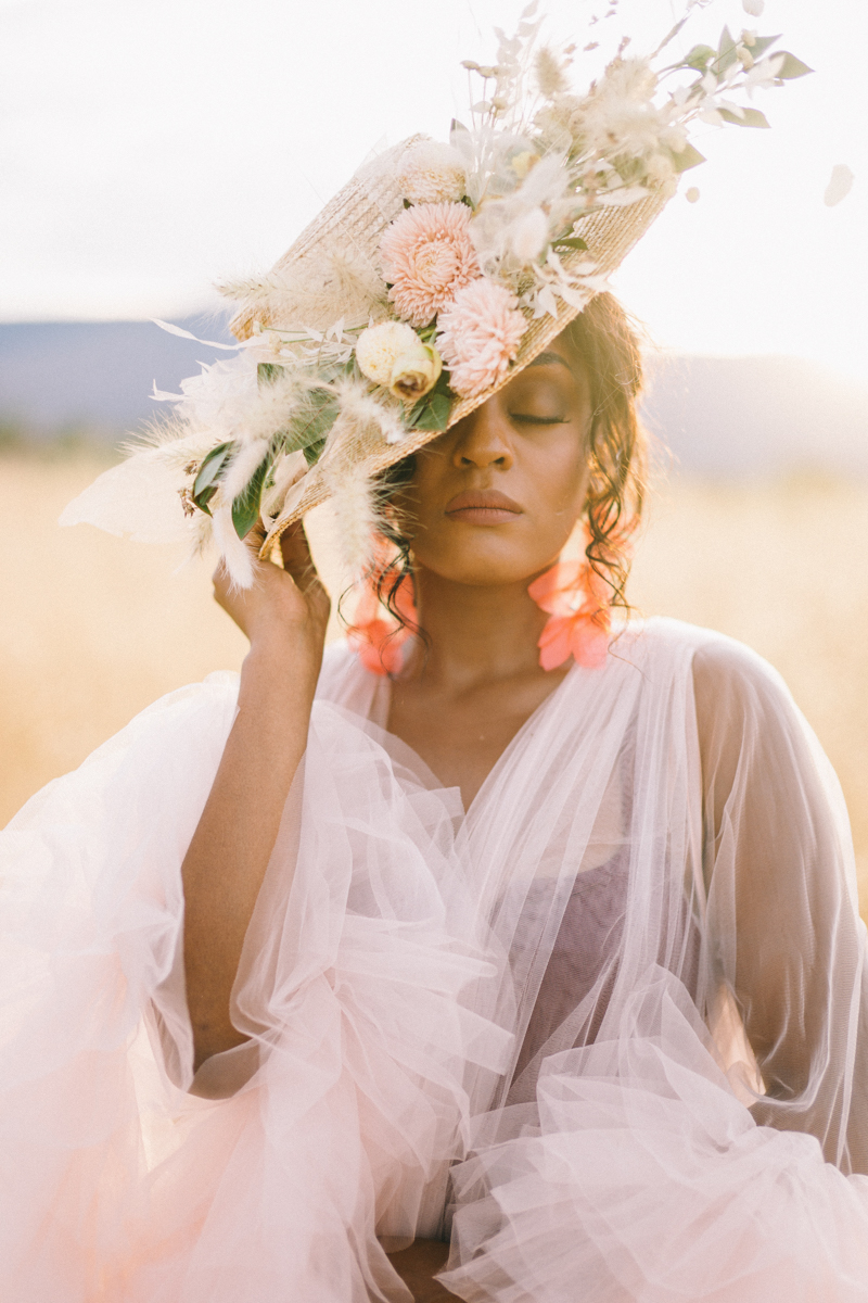 wedding hat editorial photos