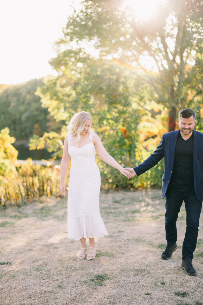 fall new england engagement photos