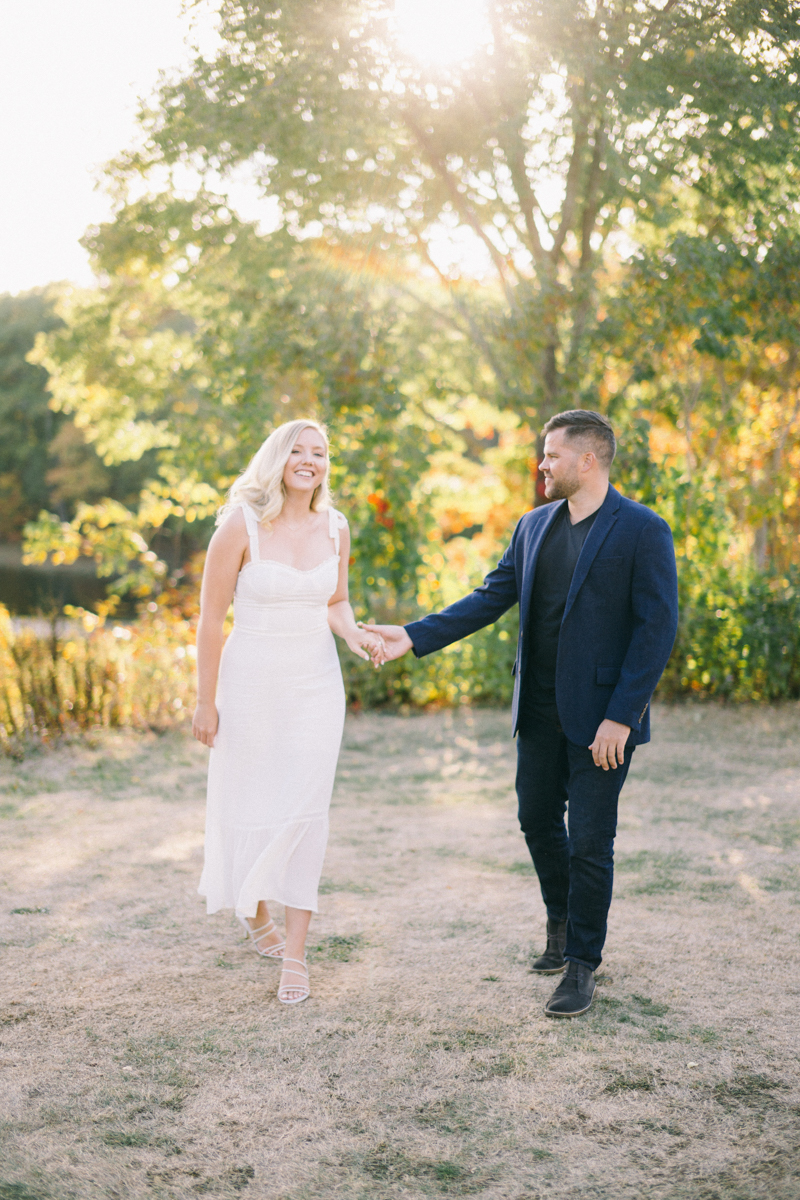 fall new england engagement photos