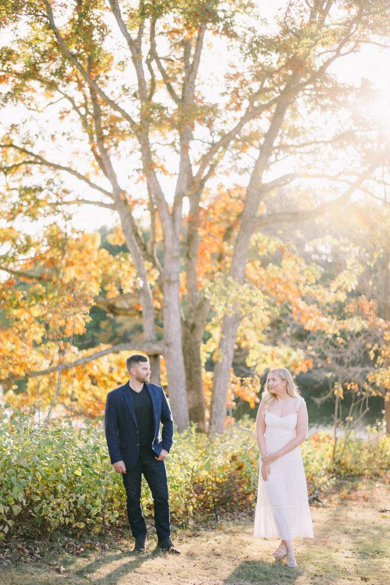 fall new england engagement photos