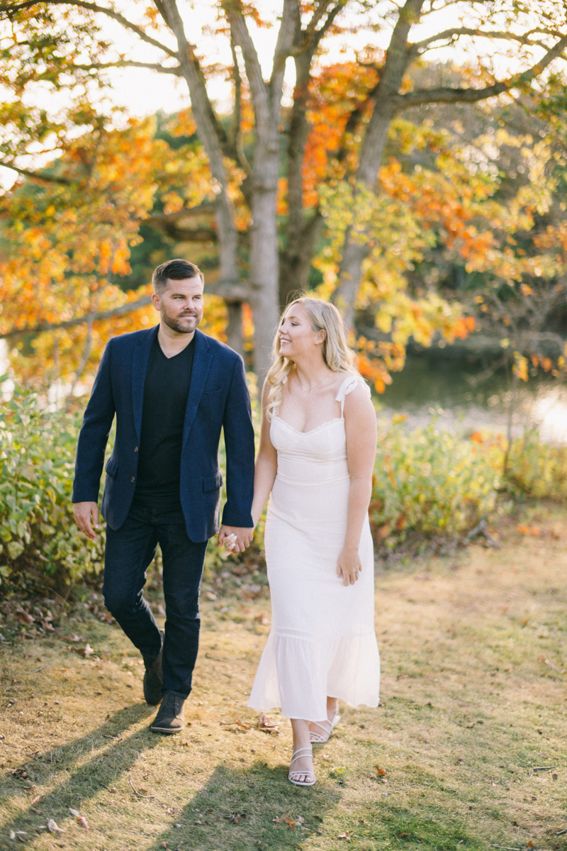 fall new england engagement photos