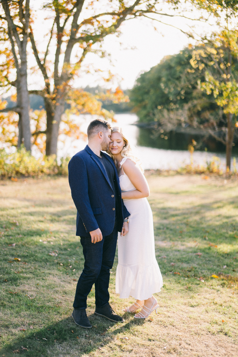 fall new england engagement photos