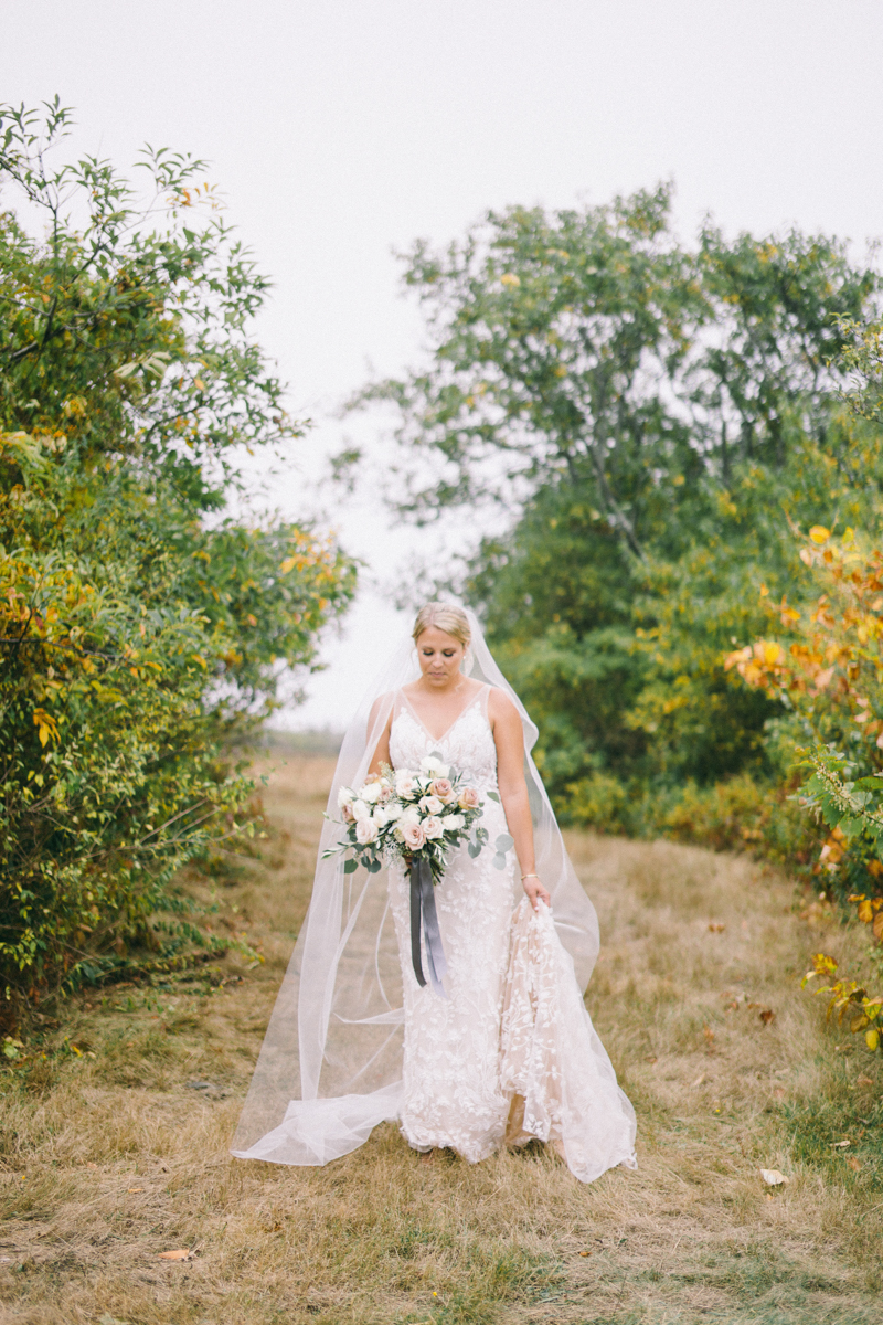 fall in maine fine art bridal portraits