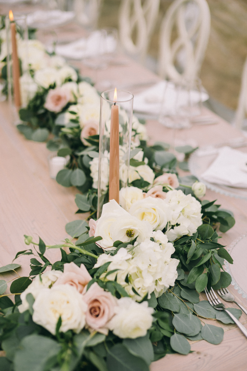 blush and white seaside maine wedding