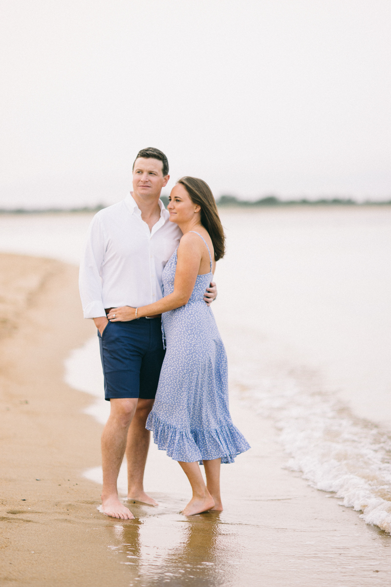 beach engagement photos in newburyport massachusetts 