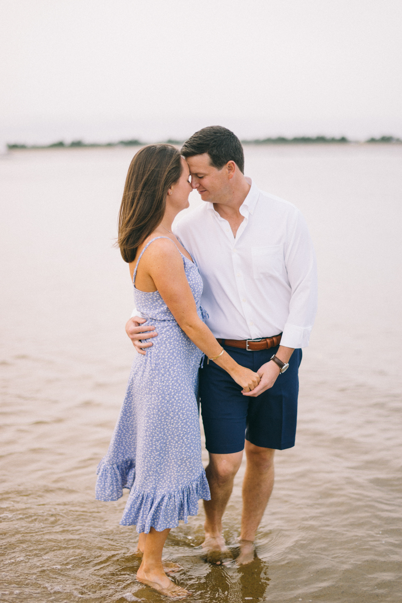 fine art beach engagement photos