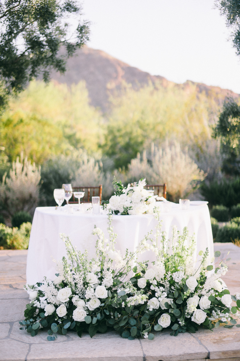 sweetheart table el chorro