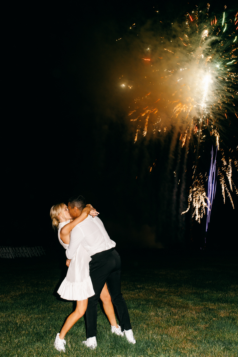 fireworks maine wedding