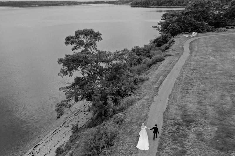 drone wedding photos