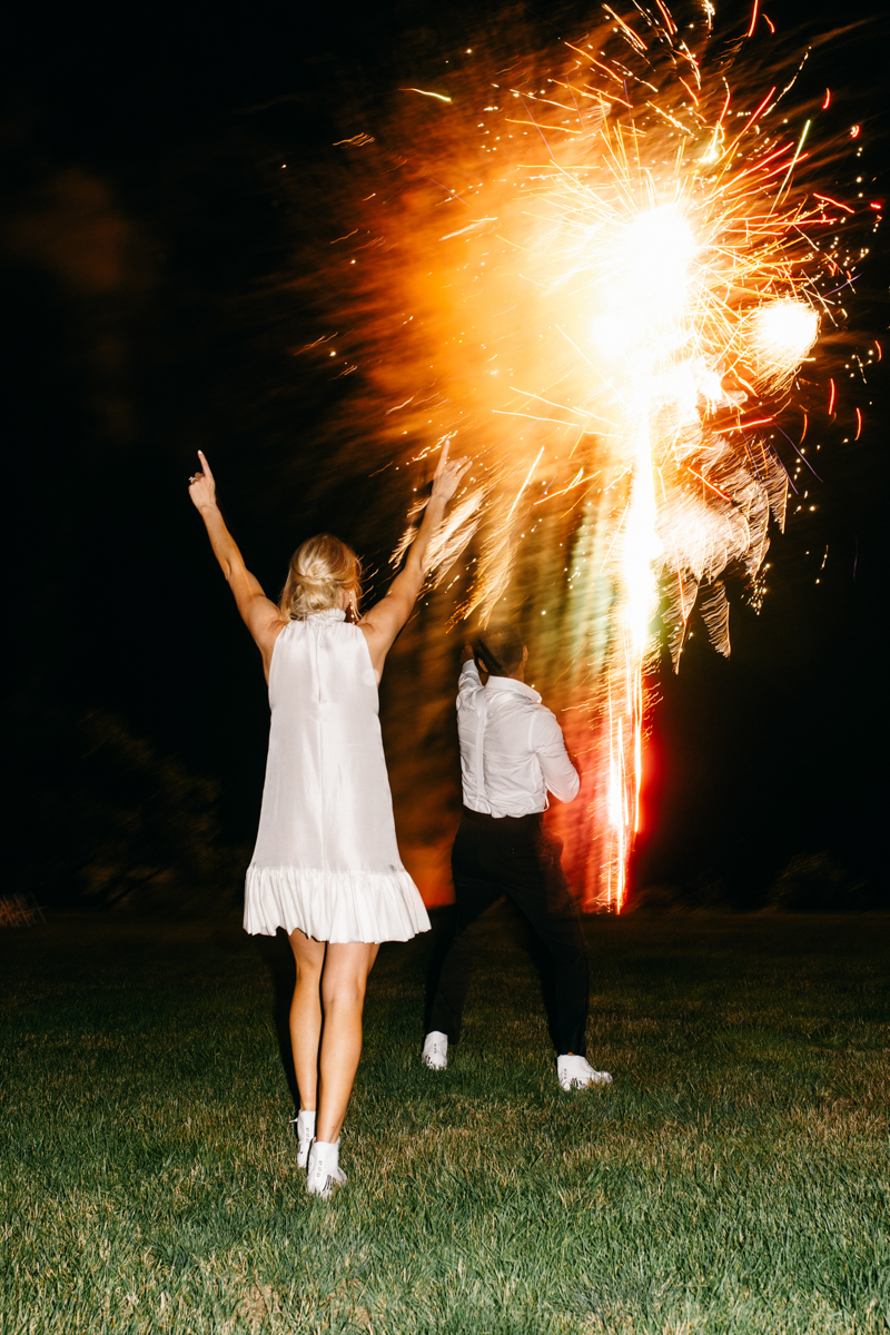 fireworks maine wedding