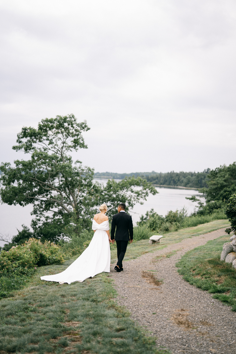 vogue editorial bride and groom portraits in maine