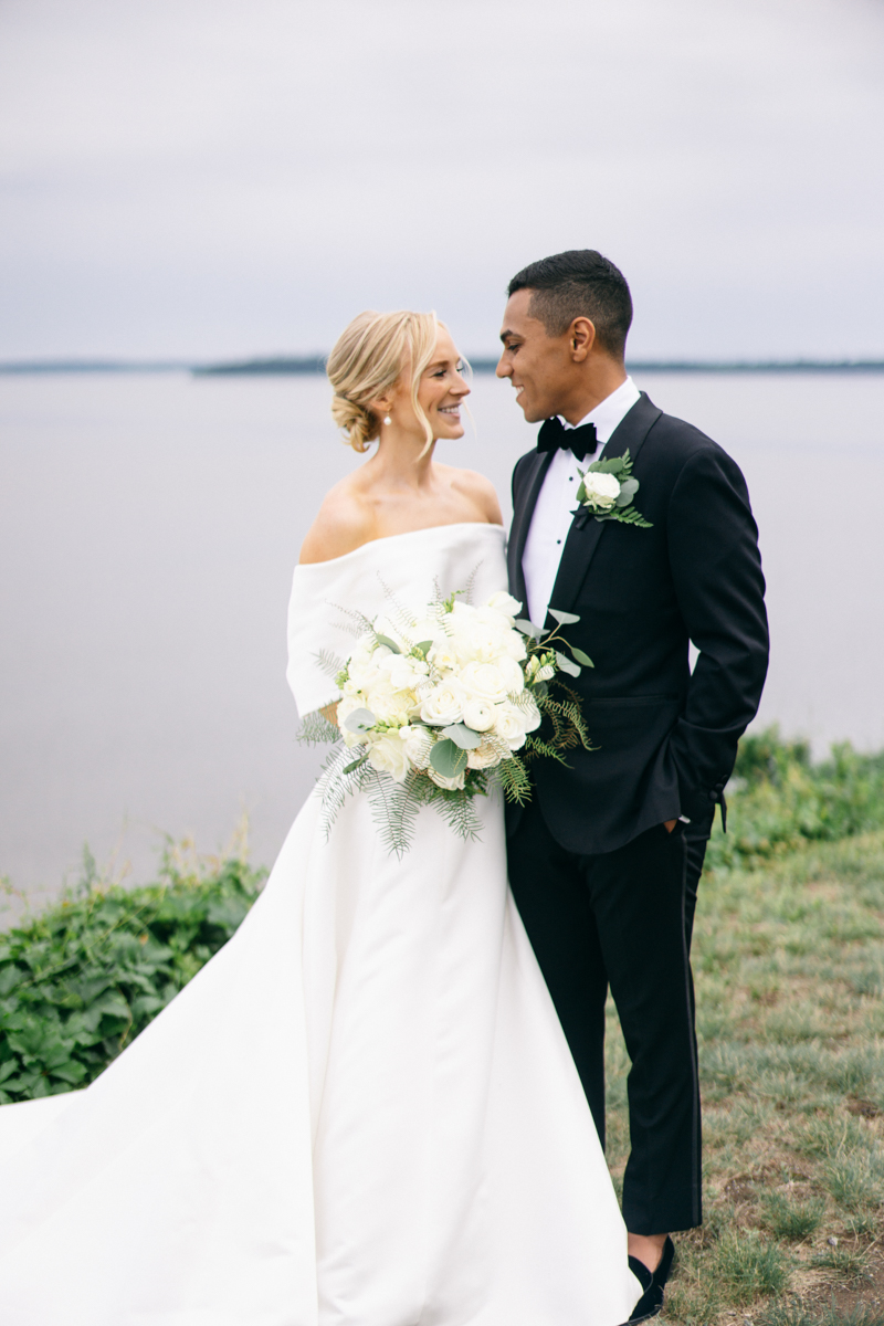 vogue editorial bride and groom portraits in maine