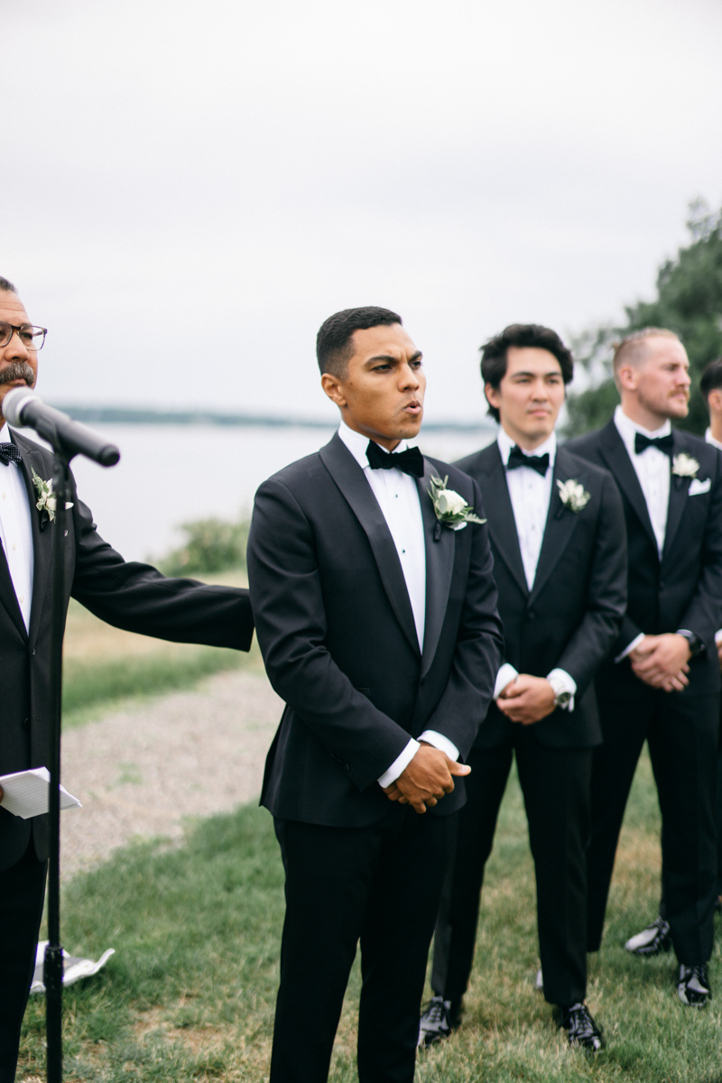 french's point maine wedding ceremony