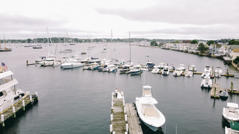 newport rhode island drone wedding