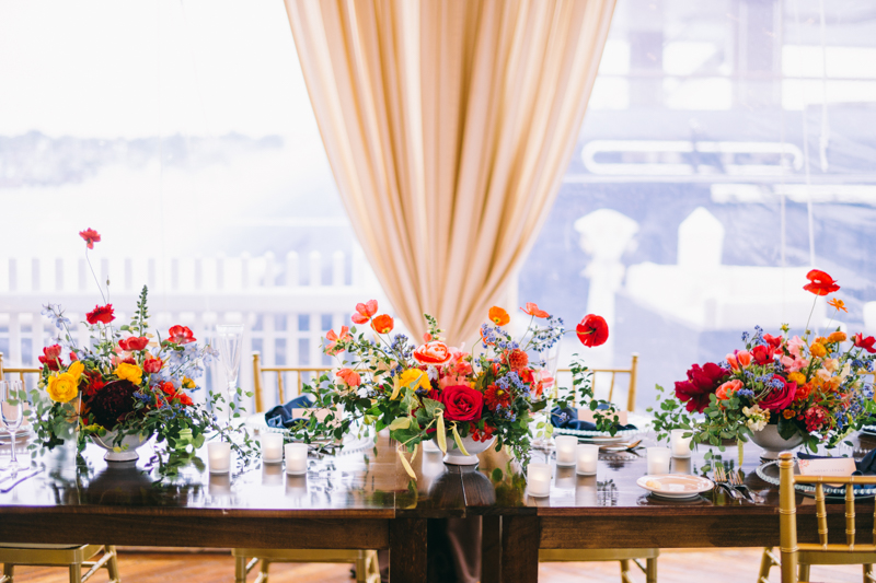 bright colorful wedding newport rhode island