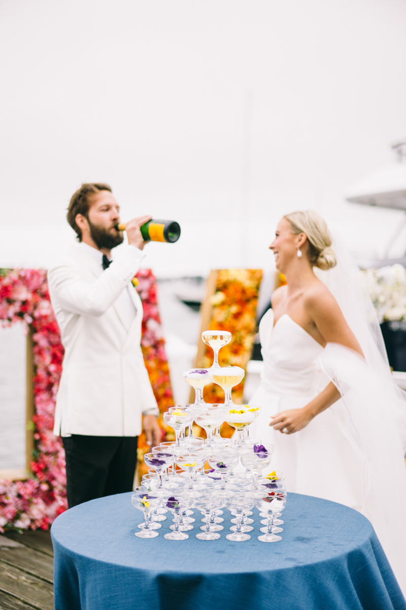 bright colorful wedding newport rhode island