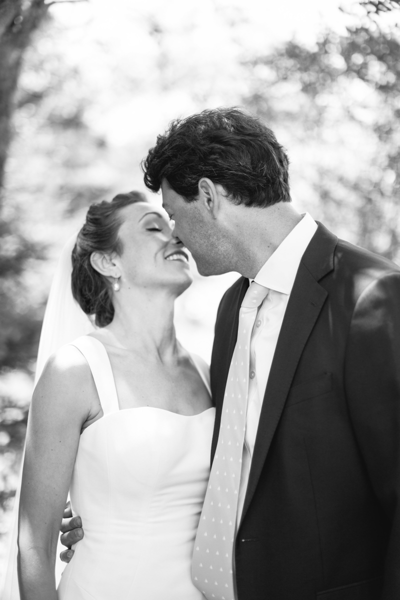 bride and groom first look at north haven golf course