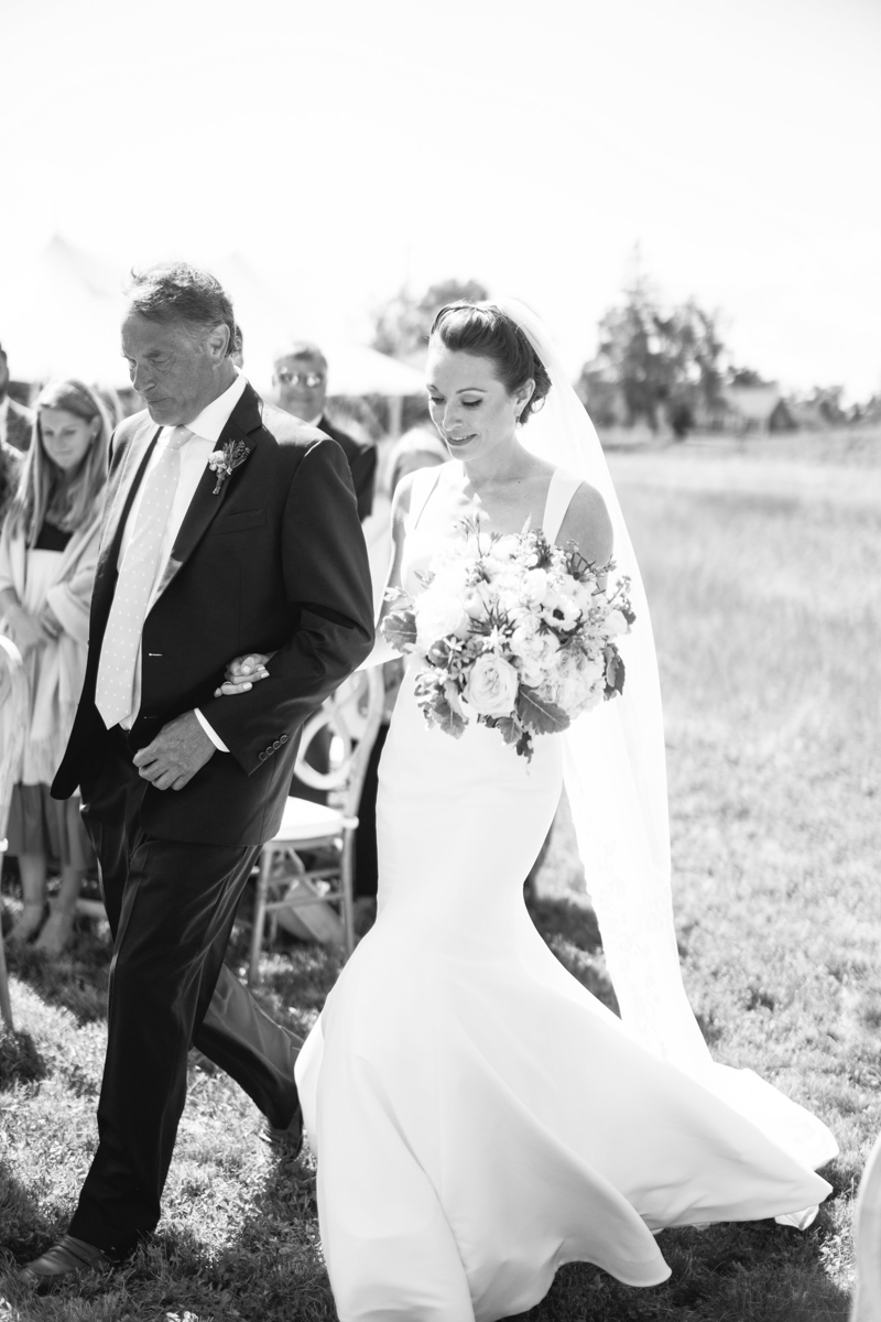 wedding ceremony on wooster farm