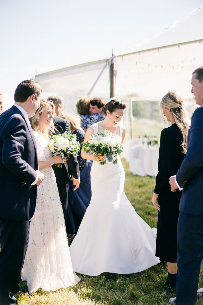 wedding ceremony on wooster farm