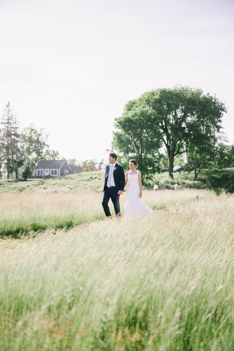 maine island tented wedding reception