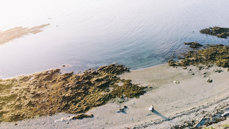 maine drone wedding photography