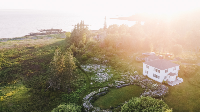 maine drone wedding photography