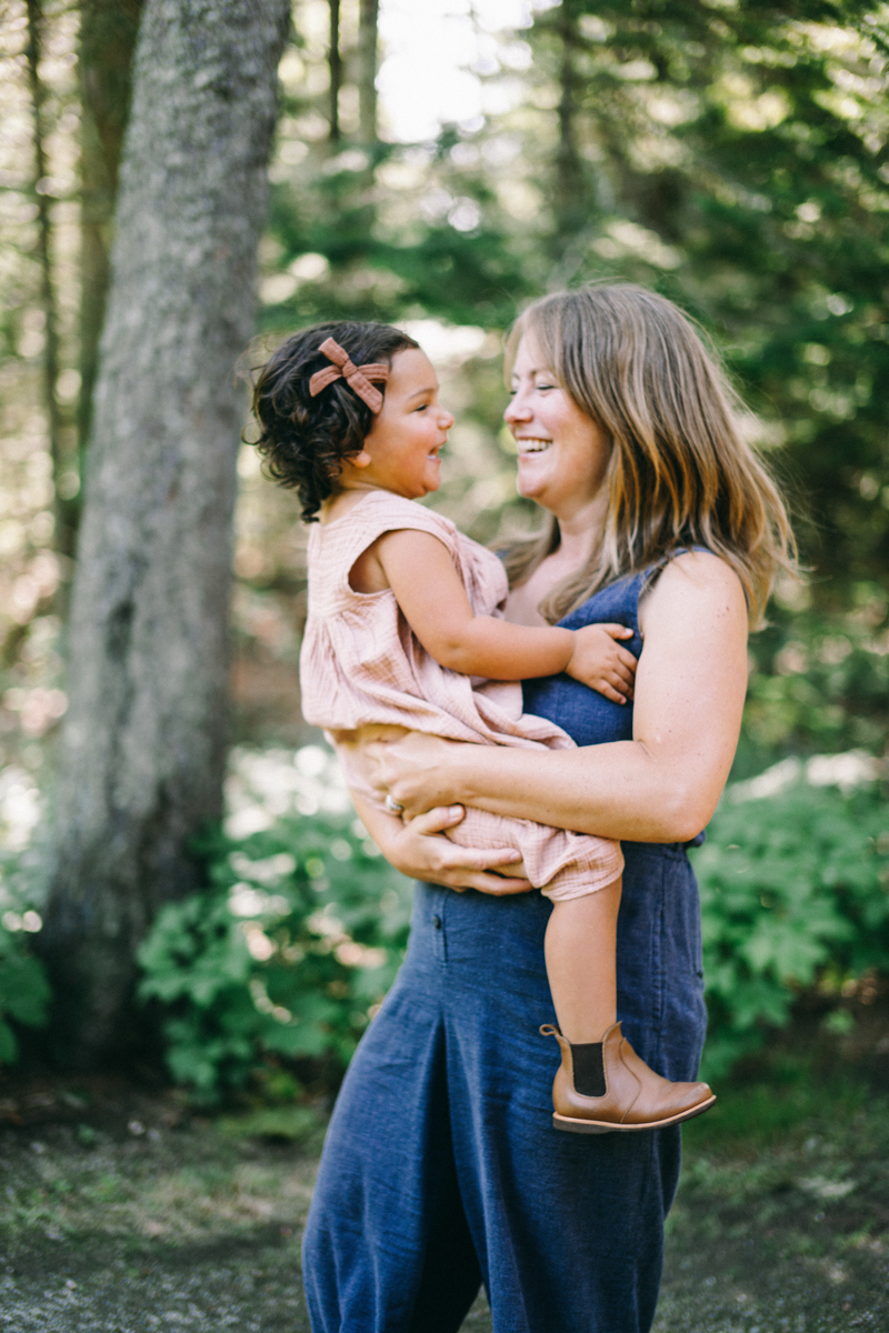 maine woods family portrait session