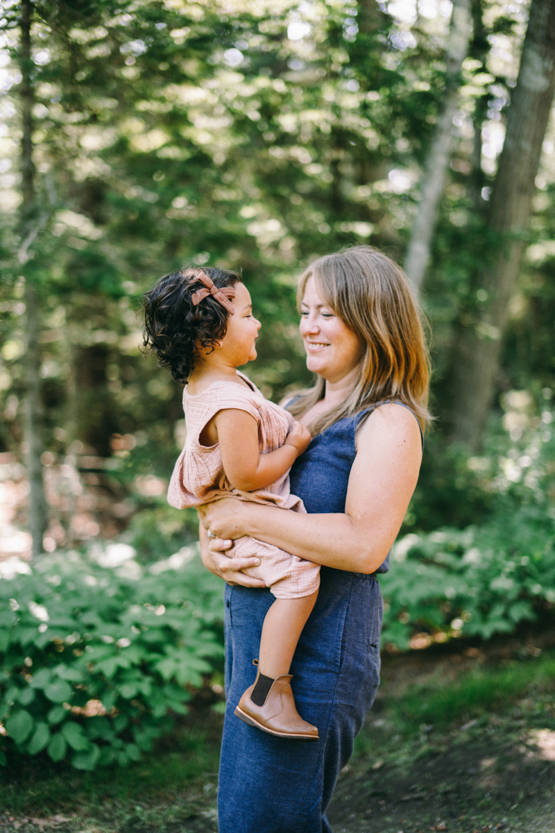 maine woods family portrait session