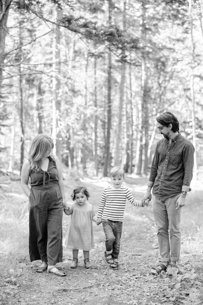 black and white family portraits 