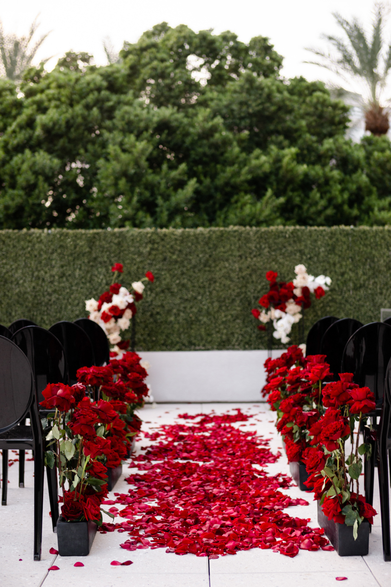 romantic red vogue wedding scottsdale