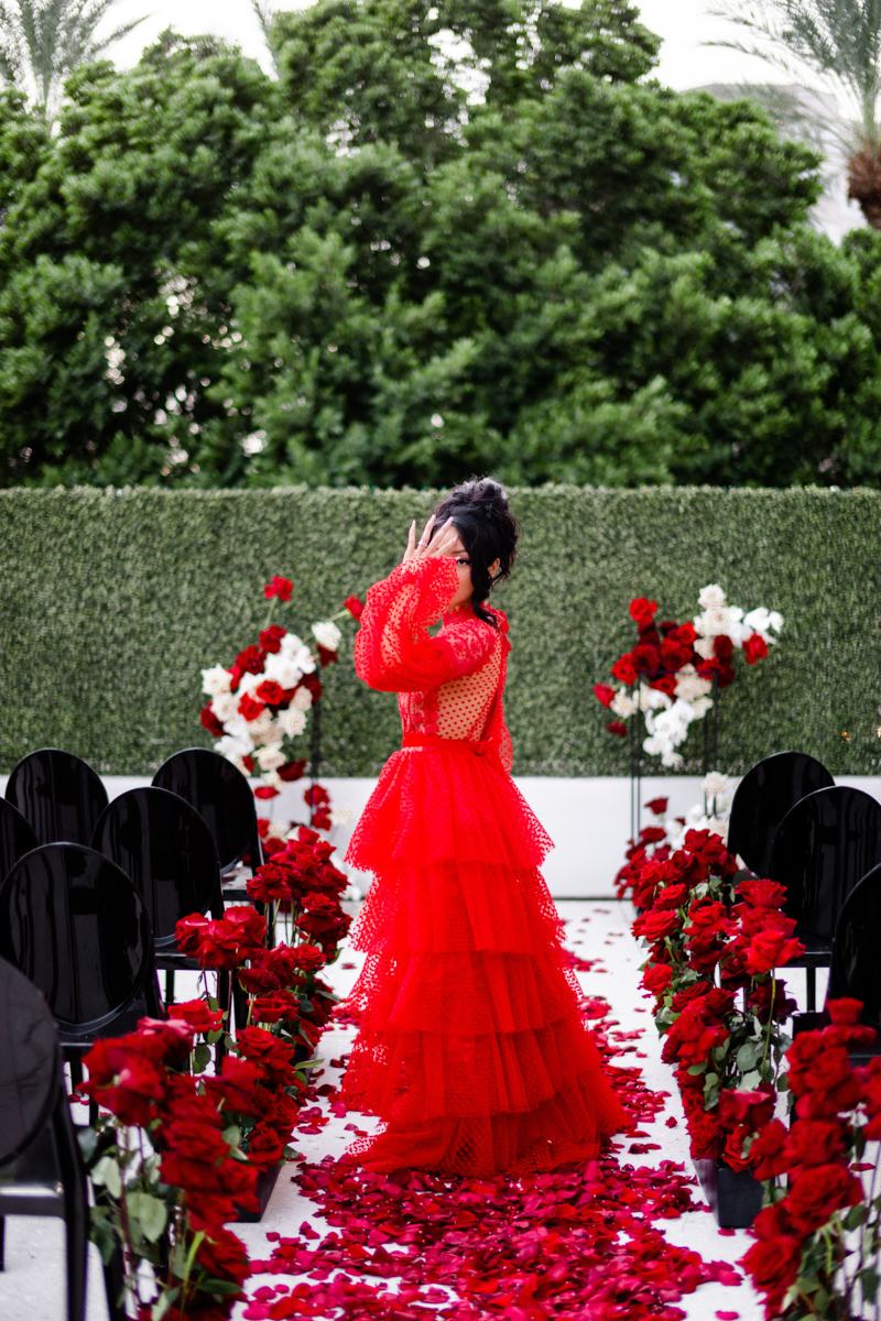 red reception dress editorial wedding scottsdale arizona