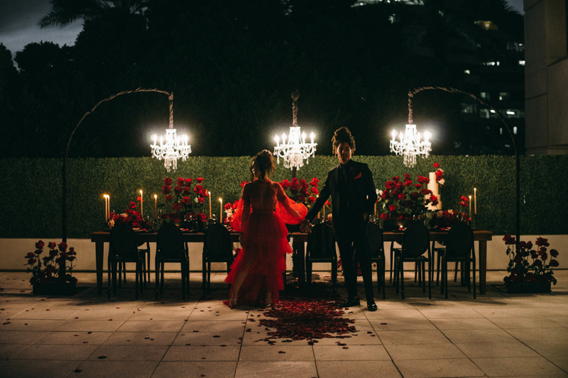 night romantic wedding scottsdale