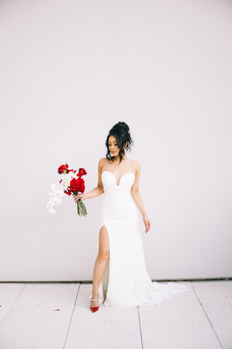 red white and black editorial wedding scottsdale