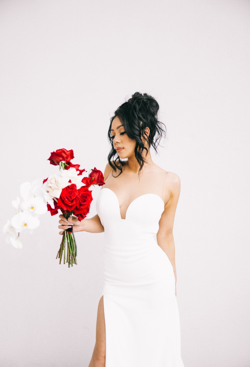 red white and black editorial wedding scottsdale