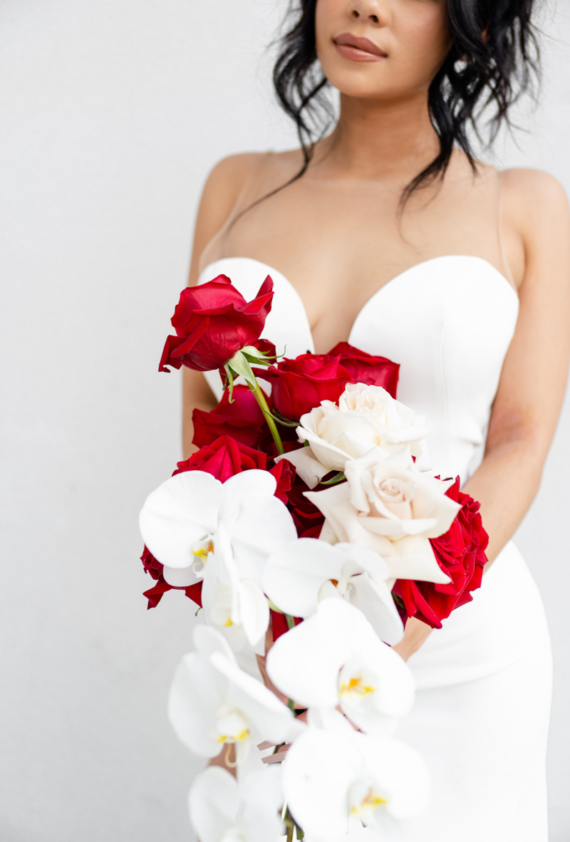 red white and black editorial wedding scottsdale