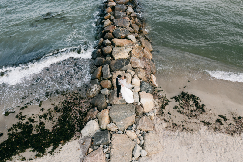 drone wedding photography cape cod