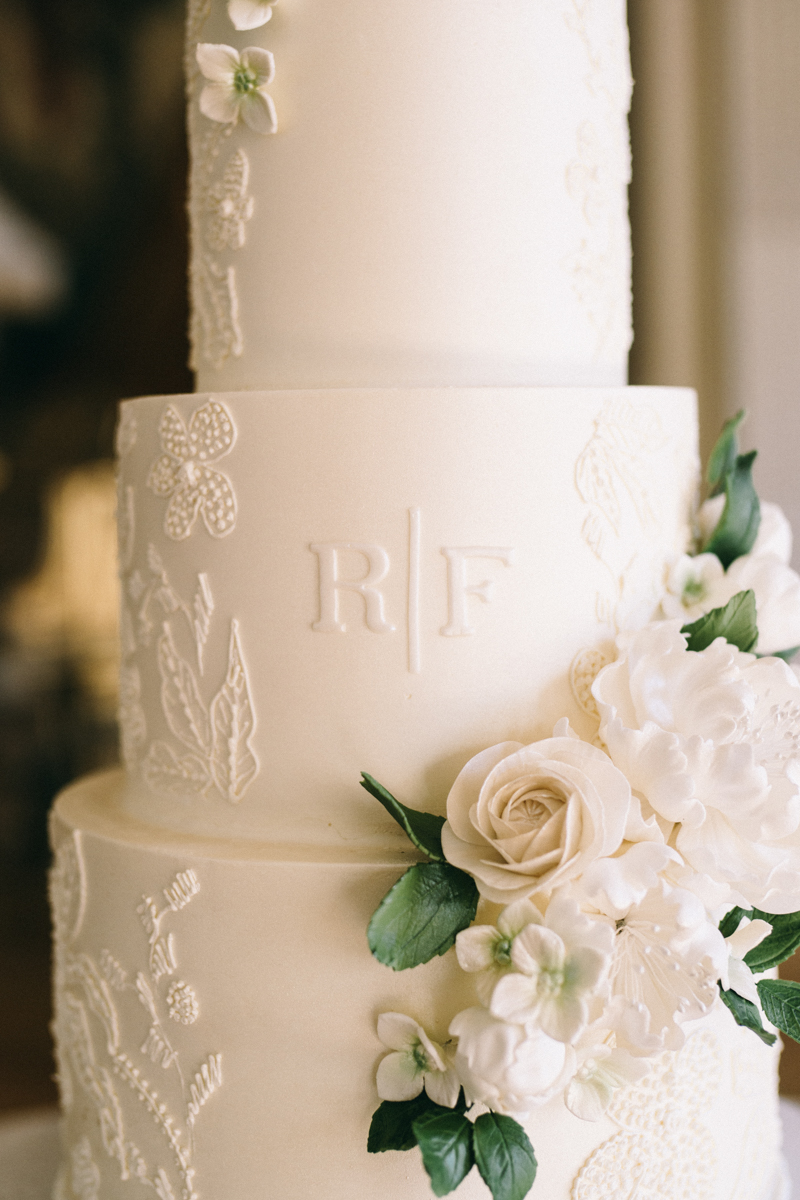 monogrammed cake