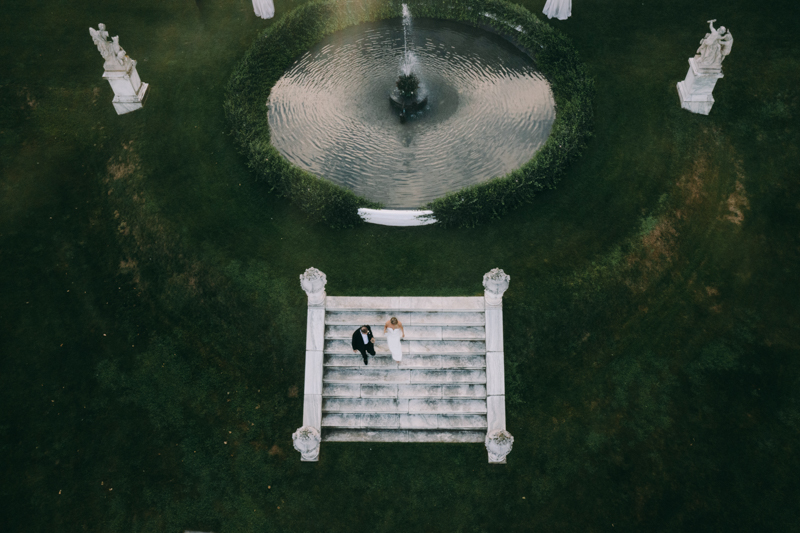 drone wedding photography