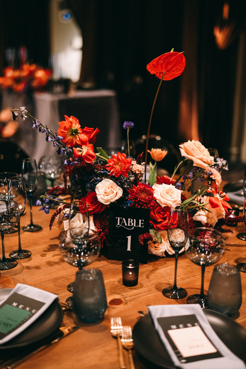 colorful disco ball wedding